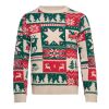 Christmas knitted sweater S-M beige