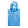 Foldable raincoat in polybag blue