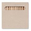 Cardboard box 12 coloured pencil set brown | No Branding | not available | not available | not available