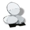 Chrome plated metal make-up mirror shiny silver | No Branding | not available | not available