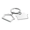 Metal key ring house shape shiny silver | No Branding | not available | not available