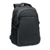 600D RPET laptop backpack with mesh side pockets black | No Branding | not available | not available | not available