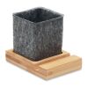 RPET felt pen pot phone stand wood | No Branding | not available | not available