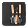 3 garden tools  in RPET pouch black | No Branding | not available | not available | not available
