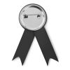 Ribbon style badge pin black | No Branding | not available | not available | not available