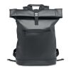 Laptop PU Rolltop backpack black | No Branding | not available | not available