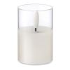 LED wax candle in glass holder white | No Branding | not available | not available | not available