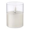 LED wax candle in glass holder white | No Branding | not available | not available | not available