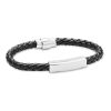Braided faux leather bracelet black | No Branding | not available | not available