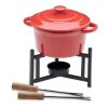 Ceramic fondue set 300 ml red | No Branding | not available | not available