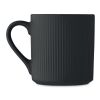 Ribbed ceramic mug mat 340 ml black | No Branding | not available | not available