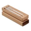 Wheat straw/ABS twist pen set beige | No Branding | not available | not available | not available