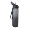Sports water bottle RPET 1L black | No Branding | not available | not available | not available