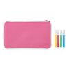 Pencil case with markers pink | No Branding | not available | not available | not available
