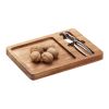 Acacia nut cracker set wood
