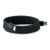 Braided magnetic cable in RPET black | No Branding | not available | not available