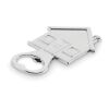 House shape bottle opener matt silver | No Branding | not available | not available