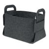 Foldable RPET felt basket grey