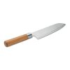 Beech wood chef knife silver
