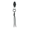 Braided rope with tag keyring black
