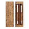 Acacia wood pen and pencil set wood