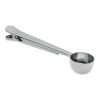 Coffee scoop with bag clip silver