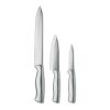 Stainless steel knife set 3pcs silver