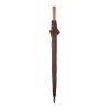 27" auto umbrella wood handle brown