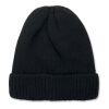 Knitted beanie with cuff black