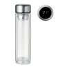 Borosilicate glass bottle with touch thermometer transparent | No Branding | not available | not available