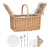 Wicker picnic basket 4 people wood | No Branding | not available | not available