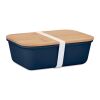 Lunch box with bamboo lid navy blue | No Branding | not available | not available | not available