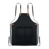 Organic cotton apron 340 gr/m² with 2 front pockets black | No Branding | not available | not available | not available