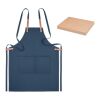 Organic cotton apron 340 gr/m² with 2 front pockets blue | No Branding | not available | not available | not available