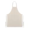 Beige organic cotton apron with front pockets beige | No Branding | not available | not available | not available