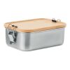 Stainless steel lunch box with bamboo lid wood | No Branding | not available | not available | not available