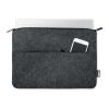 RPET felt zipped laptop bag grey | No Branding | not available | not available | not available