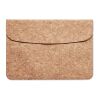 Cork laptop bag magnetic flap beige | No Branding | not available | not available | not available