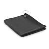 RPET golf towel with hook clip black | No Branding | not available | not available | not available