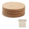 Set of 6 bamboo coasters wood | No Branding | not available | not available | not available