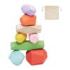 8 stacking wood rocks in pouch beige | No Branding | not available | not available | not available