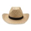 Natural straw cowboy hat black | No Branding | not available | not available | not available