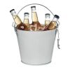 Metal beer bucket 4L matt silver | No Branding | not available | not available | not available
