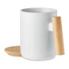 Porcelain mug with lid 380 ml white | No Branding | not available | not available