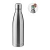 Double wall bottle 500 ml with hydration reminder matt silver | No Branding | not available | not available | not available
