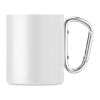 Metal mug and carabiner handle 300 ml white | No Branding | not available | not available | not available