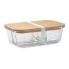 Glass lunch box with bamboo lid transparent | No Branding | not available | not available | not available