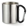 Metal mug and carabiner handle 220 ml black | No Branding | not available | not available | not available