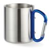 Metal mug and carabiner handle 220 ml blue | No Branding | not available | not available | not available