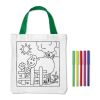 Tote bag with colouring pens white | No Branding | not available | not available | not available